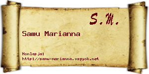 Samu Marianna névjegykártya